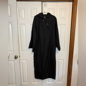 Men's Black Hooded Robe